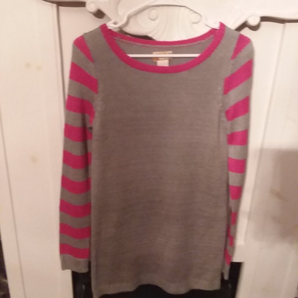 Grey Striped Sweater